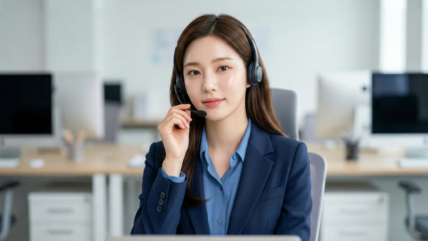 앱스토어 현금화 문의를 상담원이 받는 장면