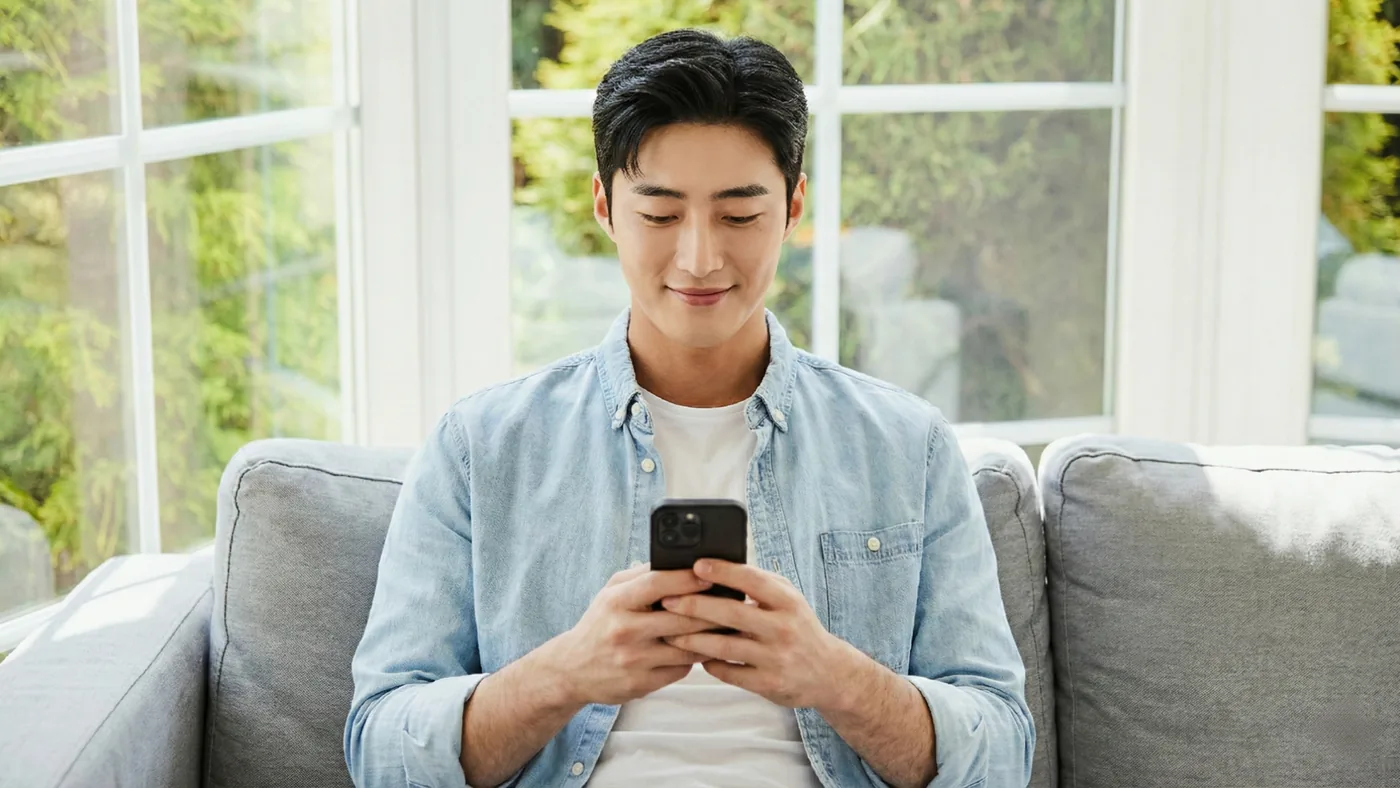 앱스토어 현금화 계정 결제 수단을 휴대폰으로 여는 장면